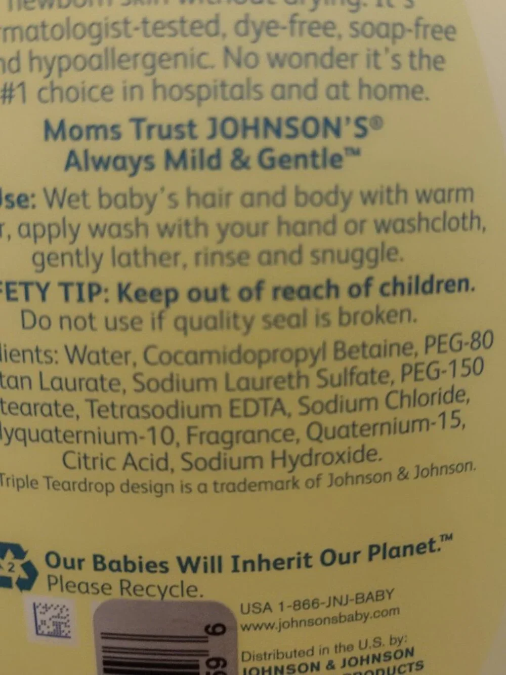 Johnson's Baby Head-To-Toe Wash Dye Free, 28oz *Discontinued* Factory Sealed